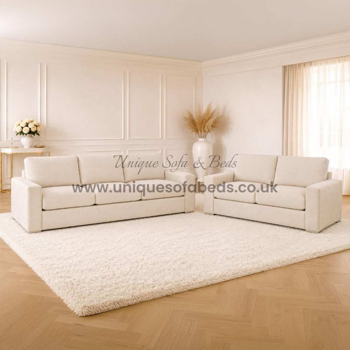 Olivia U Shape Sofa – Modern Luxury Fabric U Shape Sofa
