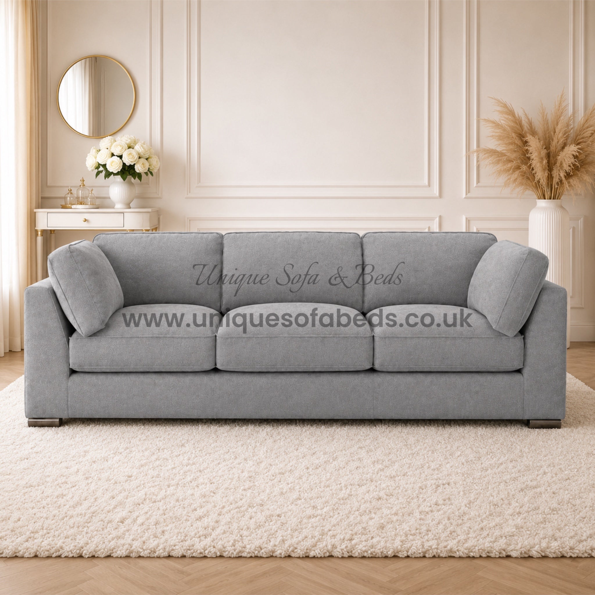 Belgravia 3 Seater Sofa – Modern Luxury Fabric Sofa