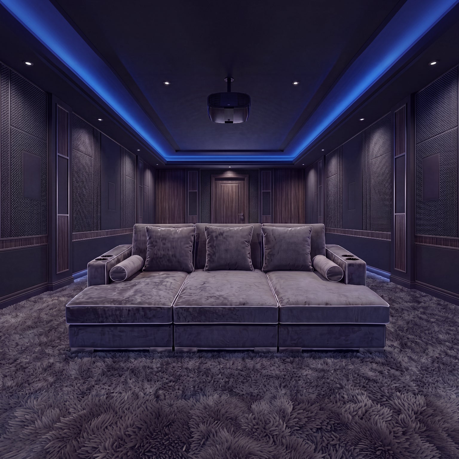 Zara Cinema Sofa – Luxury Deep Seat Home Cinema Sofa with Cup Holders