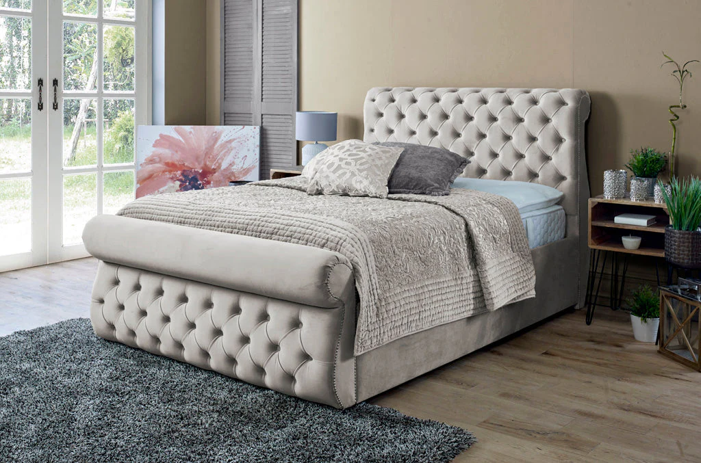 Alicante Luxury Chesterfield Bed Frame with Storage option available