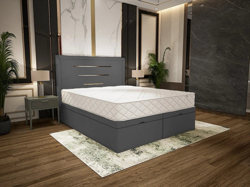 myla divan bed frame with ottoman storage option available