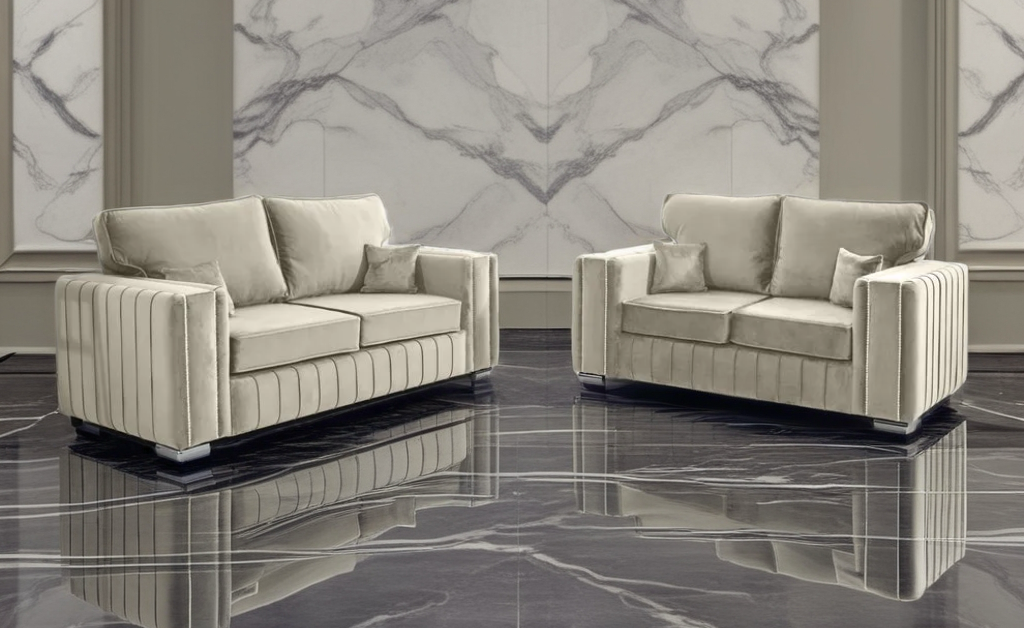 Layla Luxe Velvet 3 & 2 Seater Sofa Set