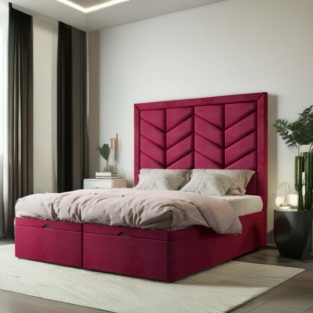 Athens divan bed frame with ottoman storage option available