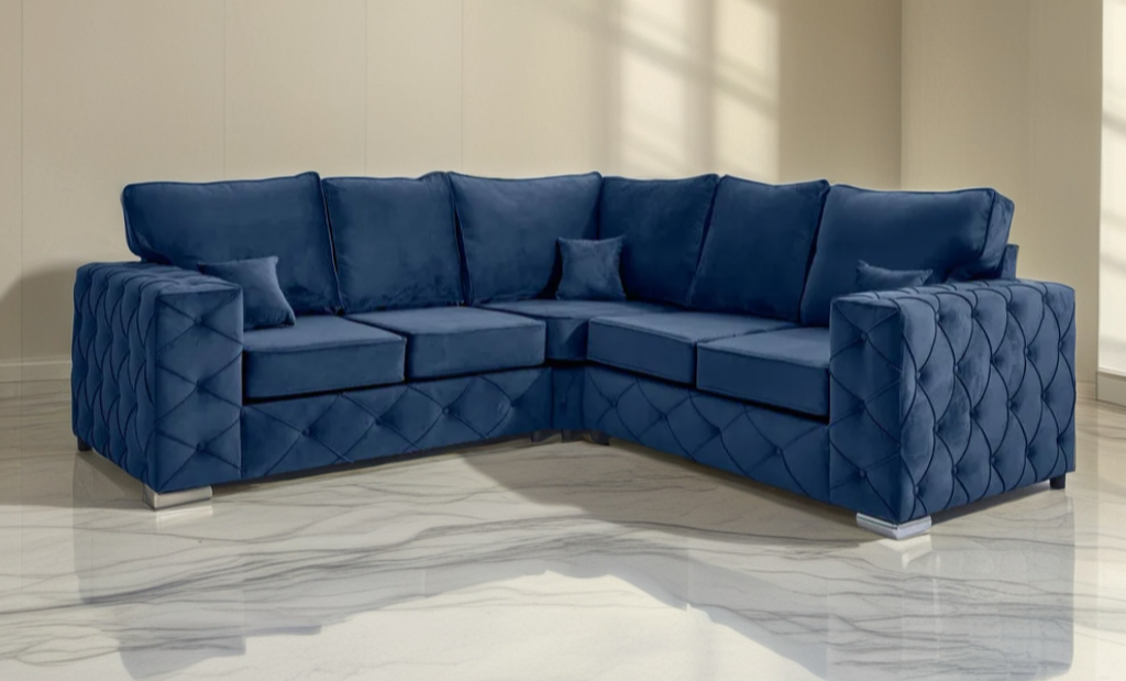 Milton Corner Fullback Luxe Velvet Sofa