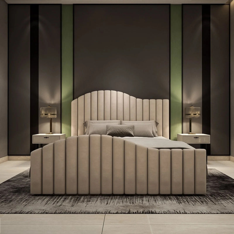 Curve Luxe Velvet Bed Frame with Storage option available