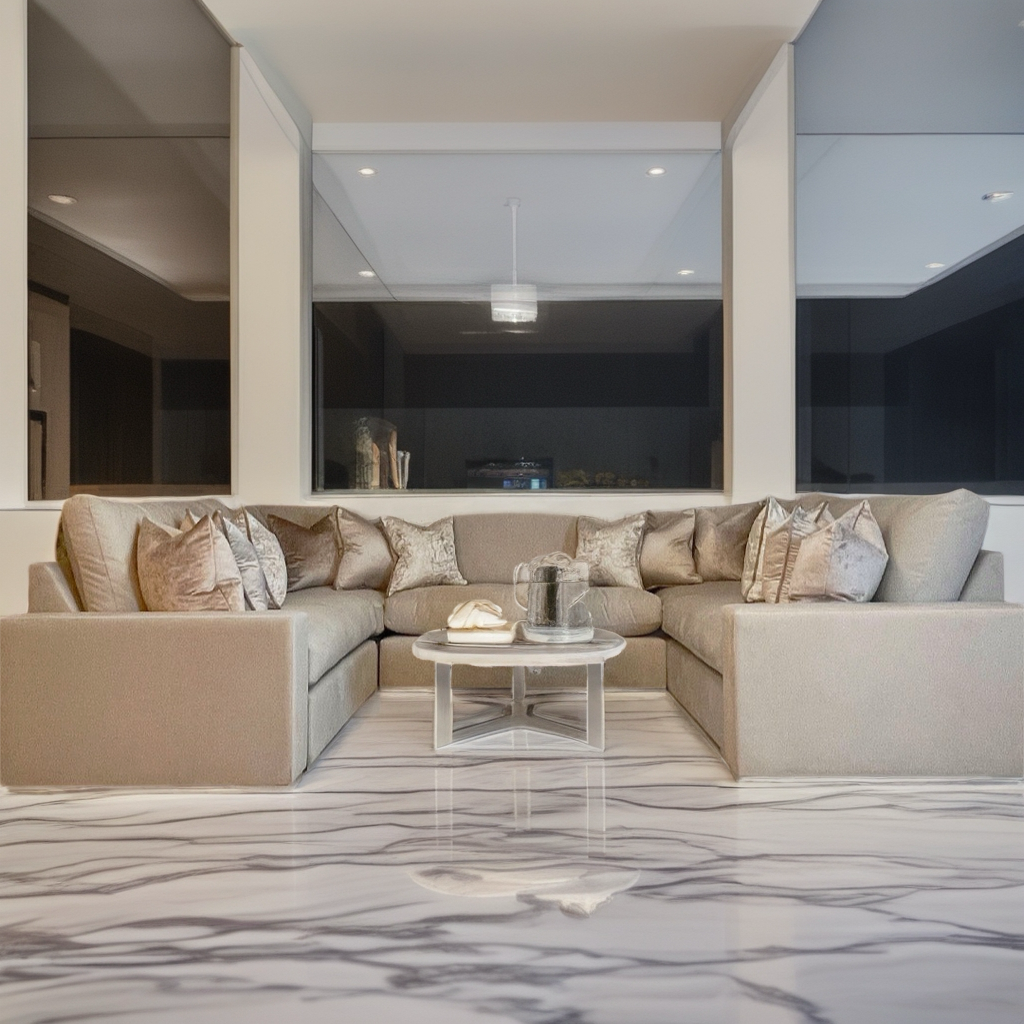 Olivia Luxe Velvet U Shape Sofa