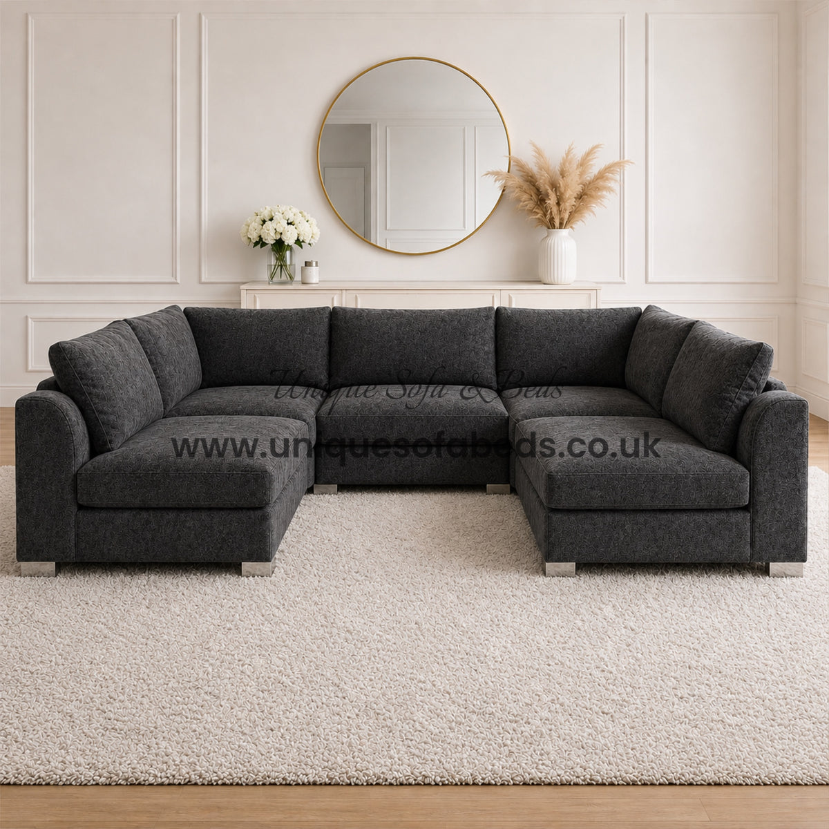 Dylan Modern Fabric 3+2+1 Sofa Set – Deep Cushion Living Room Suite