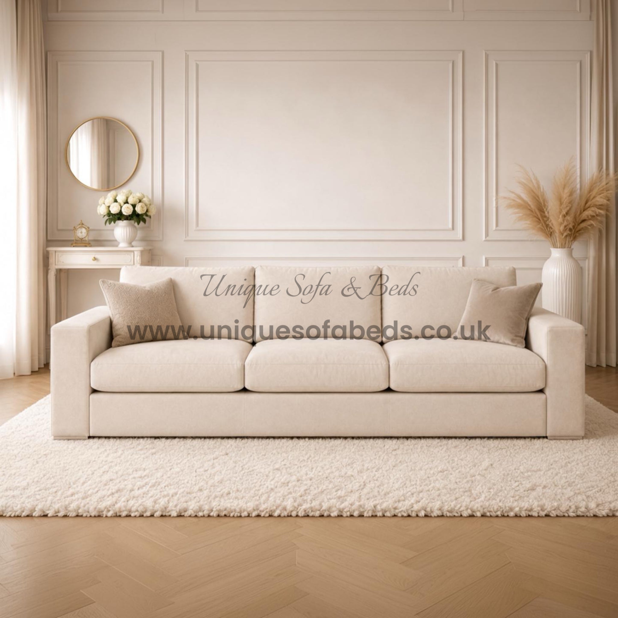 Olivia 3 Seater Sofa – Modern Luxury Fabric Sofa