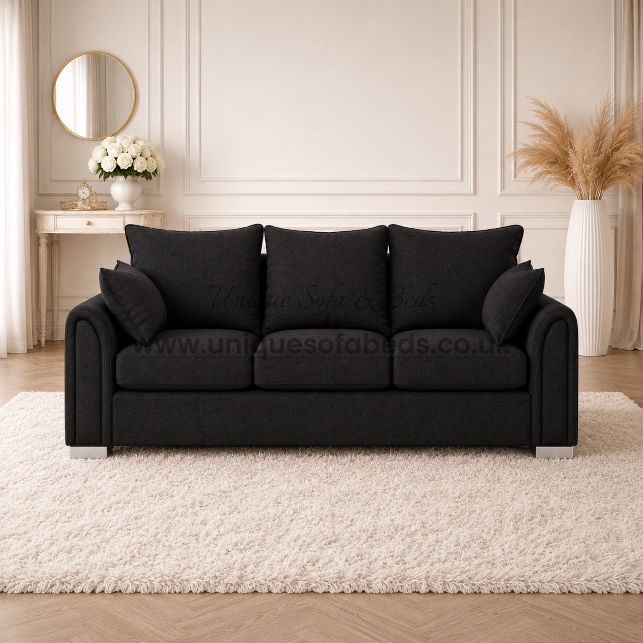 Windsor 3 Seater Sofa – Luxury Scatter Back Fabric Sofa