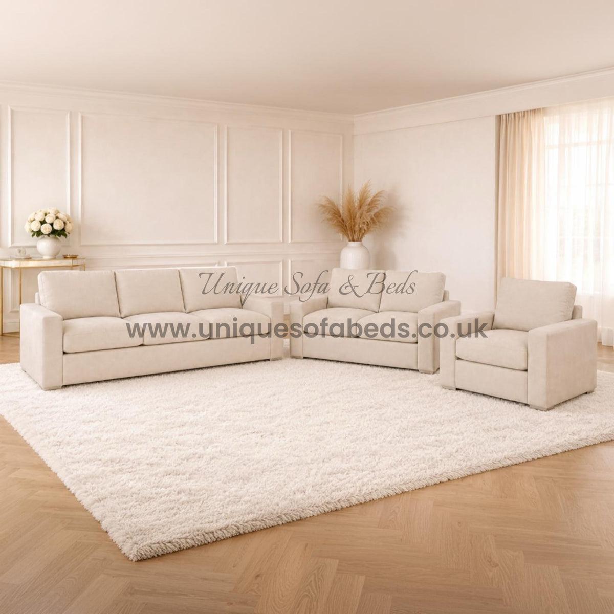 Olivia U Shape Sofa – Modern Luxury Fabric U Shape Sofa