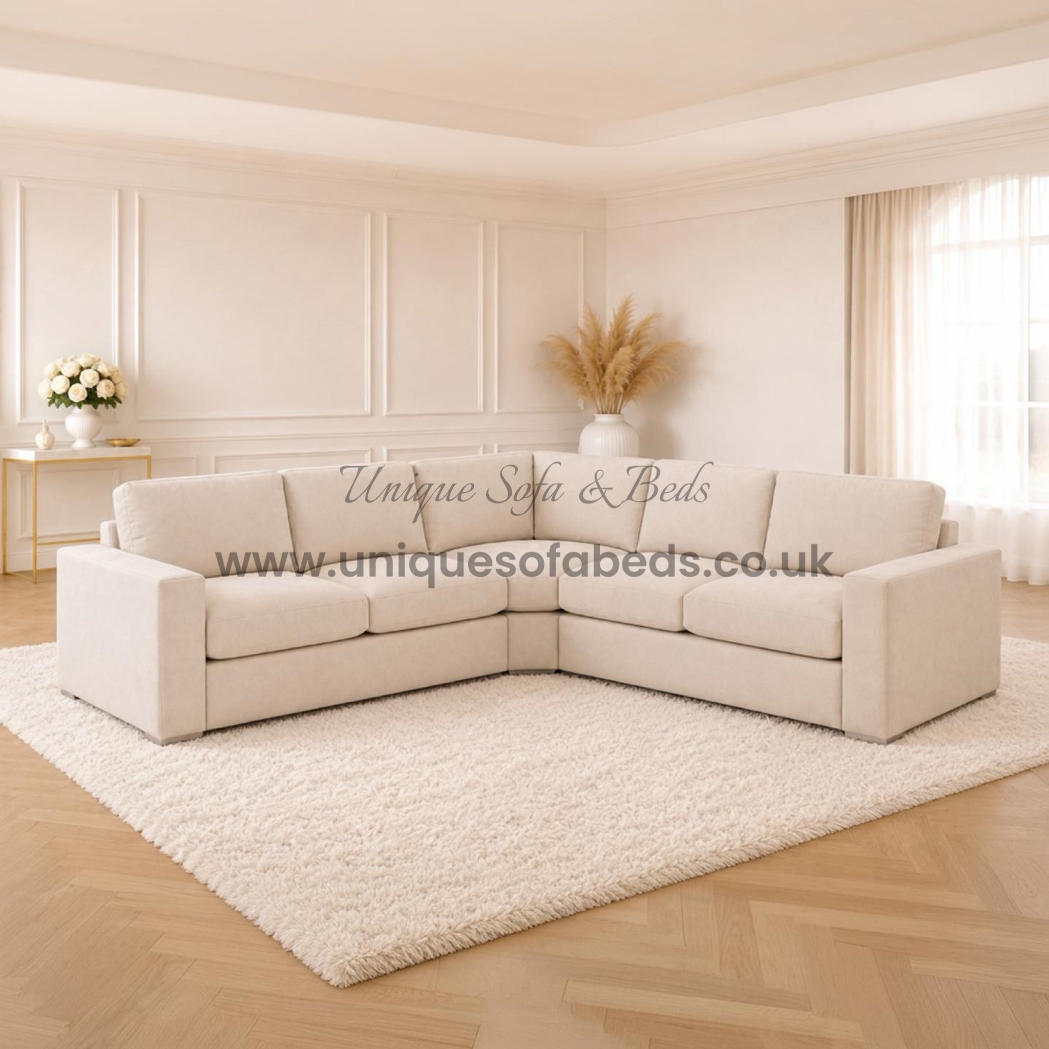 Olivia Corner Sofa – Modern Luxury Fabric Corner Sofa