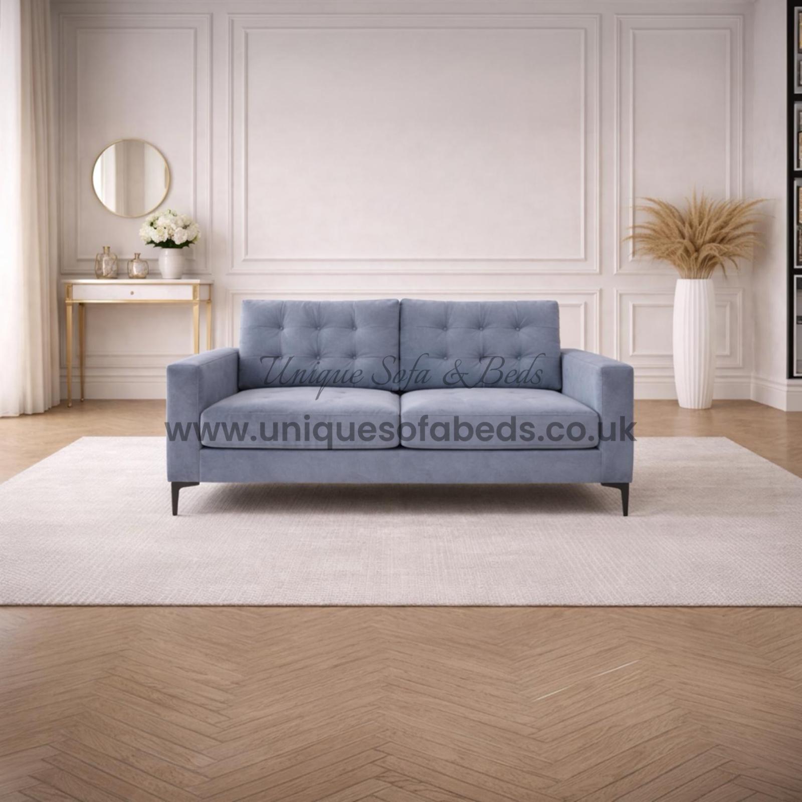 Midas 3+2+1 Sofa Set – Modern Fabric Sofas with Buttoned Back