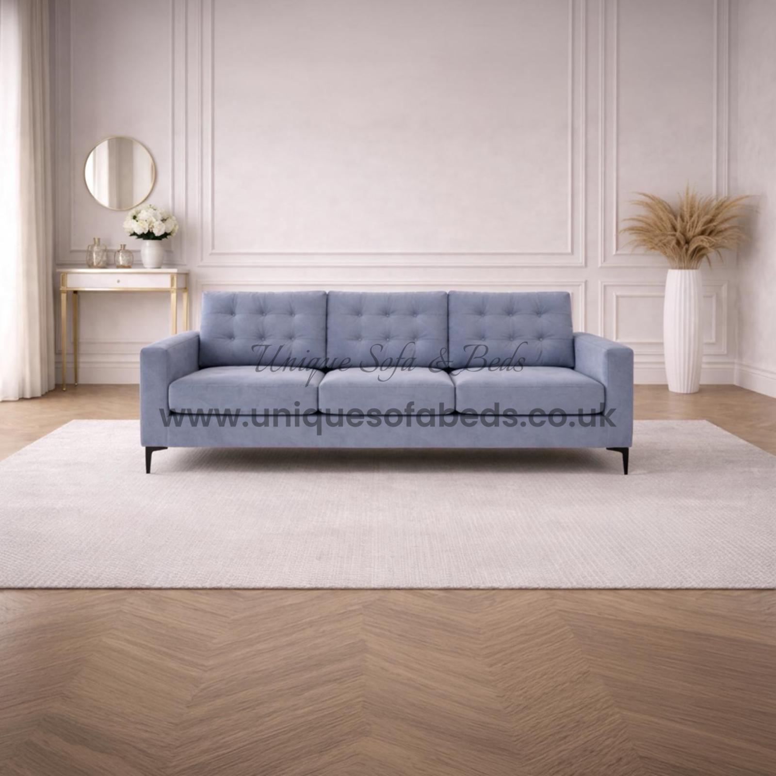 Midas 3+2+1 Sofa Set – Modern Fabric Sofas with Buttoned Back