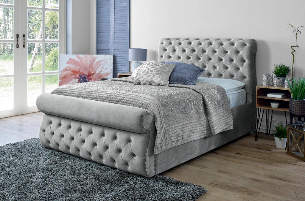 Alicante Luxury Chesterfield Bed Frame with Storage option available
