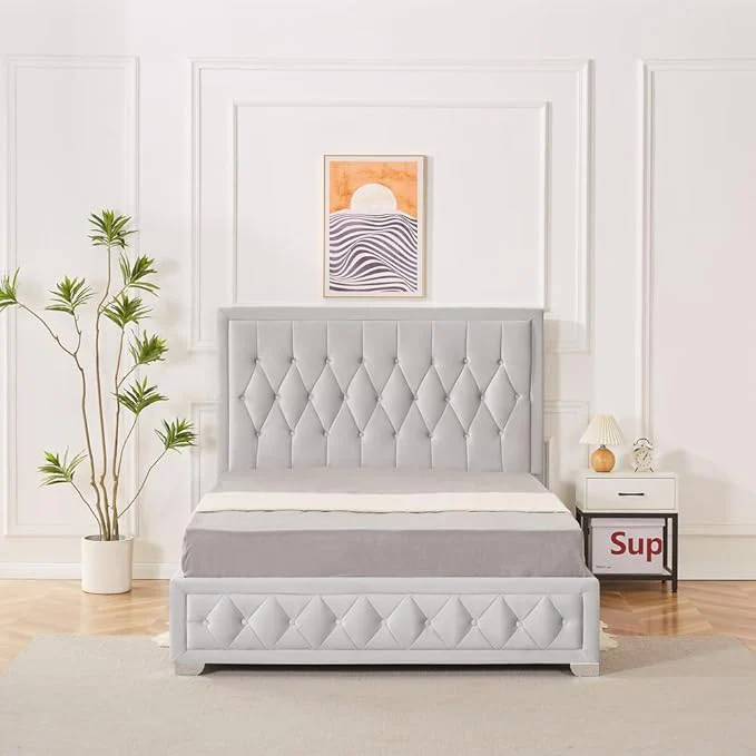 Chelsea Luxe Velvet Bed Frame with Storage option available