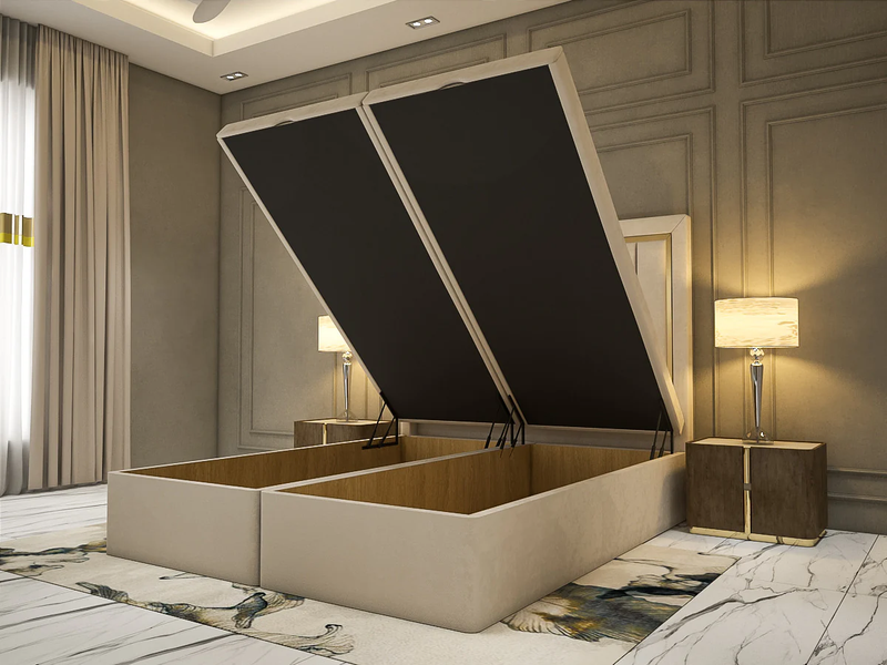 Rimmini divan bed frame with ottoman storage option available