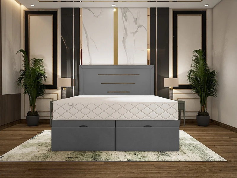 myla divan bed frame with ottoman storage option available