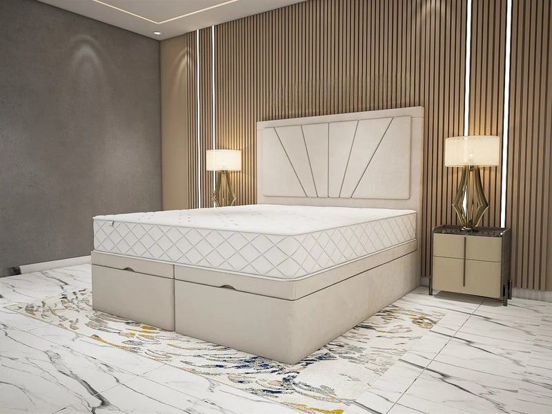 Sunrise divan bed frame with ottoman storage option available