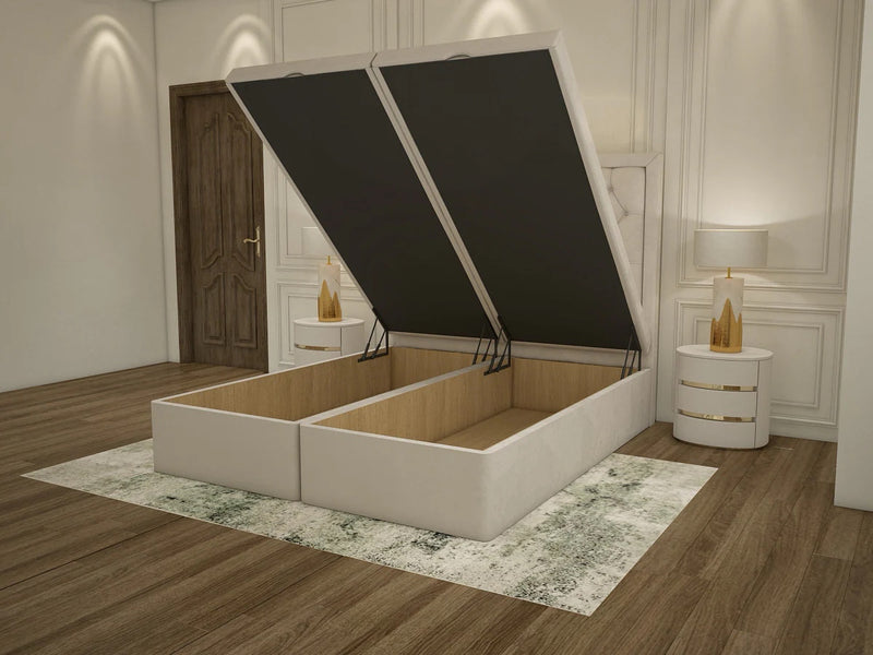 Bexley divan chesterfield bed frame with ottoman storage option available