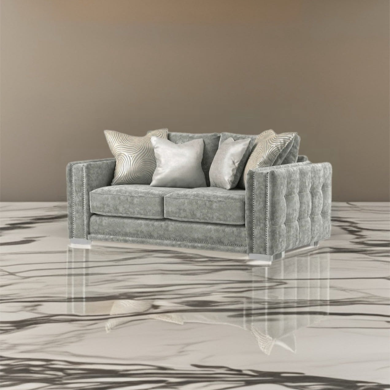 Tuxedo 2 Seater Sofa Luxe Velvet