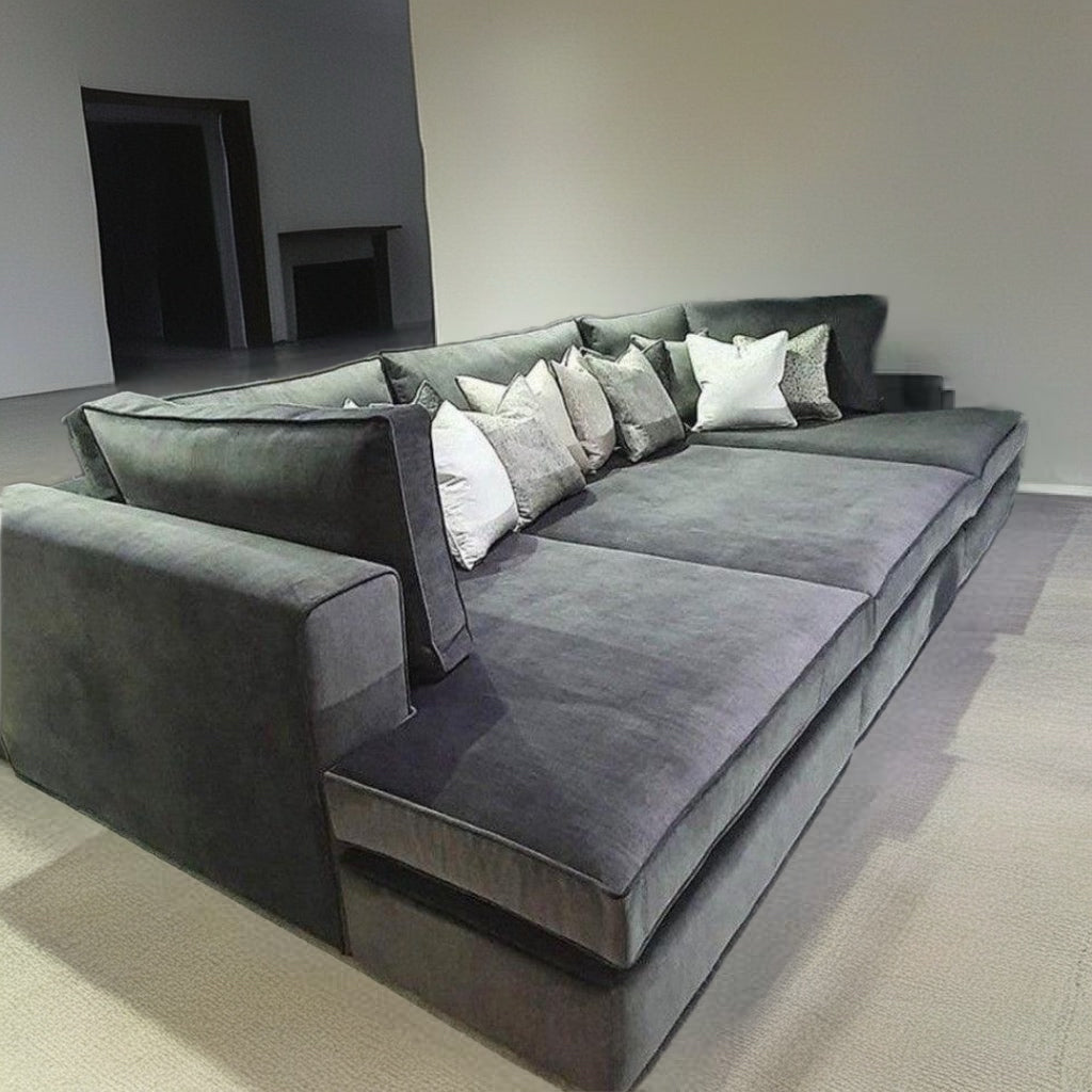 Lazee Large Luxe Velvet Cinema Sofa