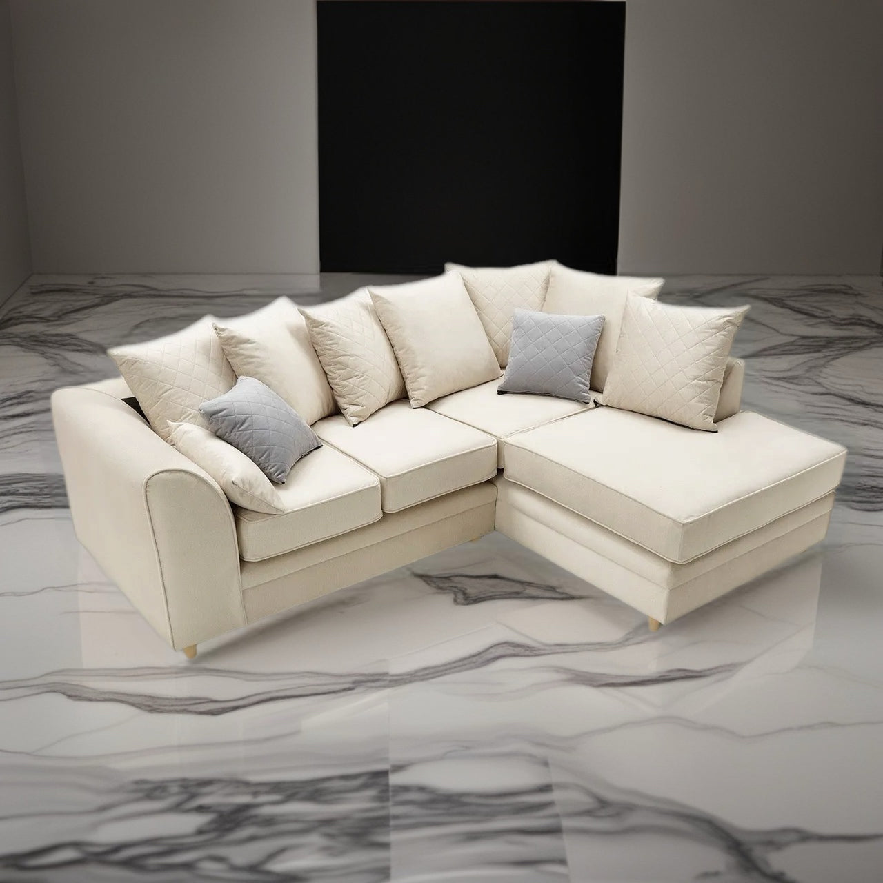 Chicago Luxe Velvet Right-Hand Corner Sofa