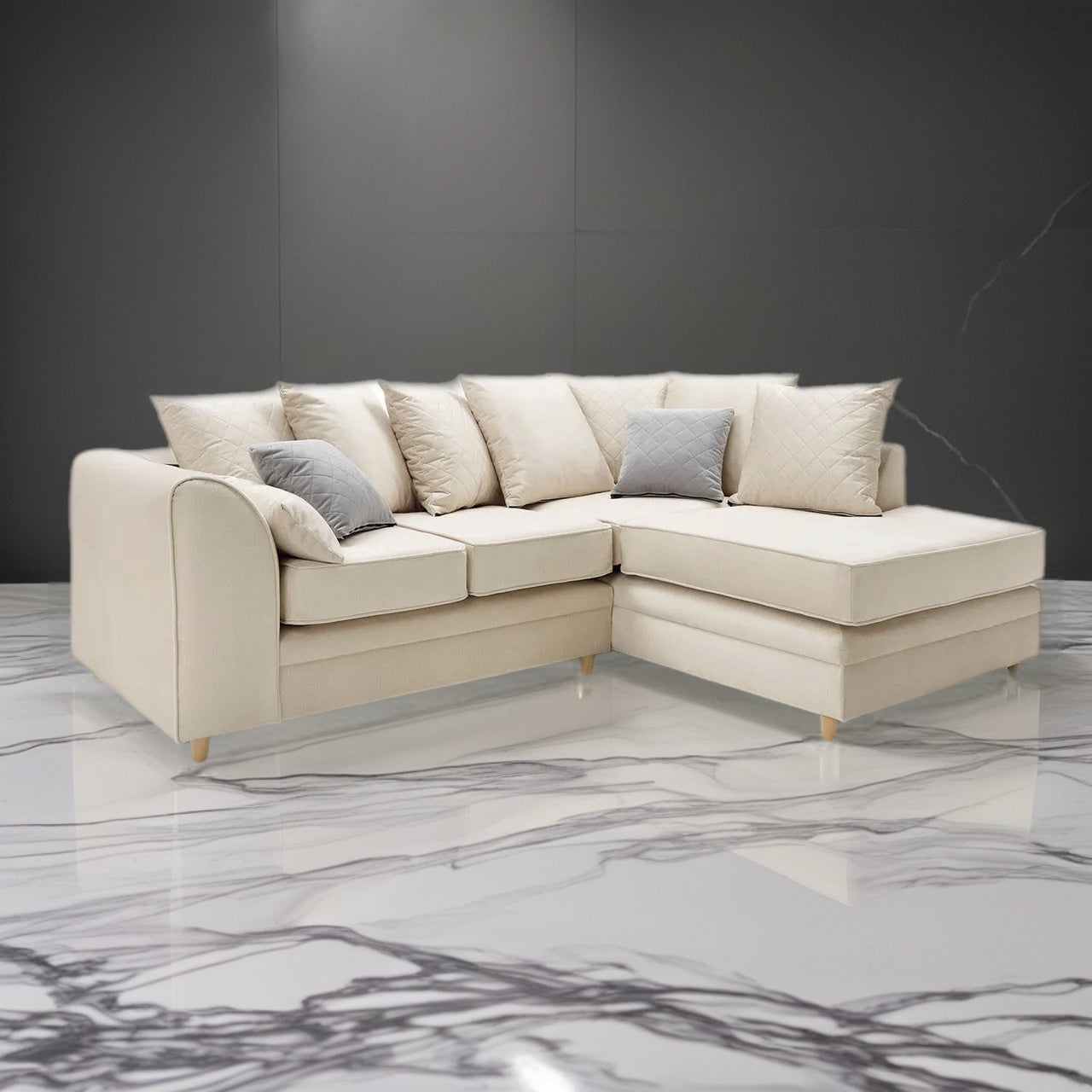 Chicago Luxe Velvet Right-Hand Corner Sofa