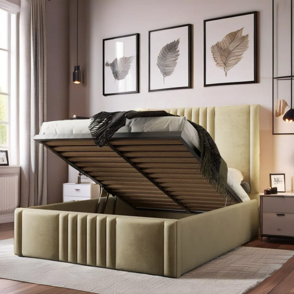 Nayam panel bed frame with storage option available