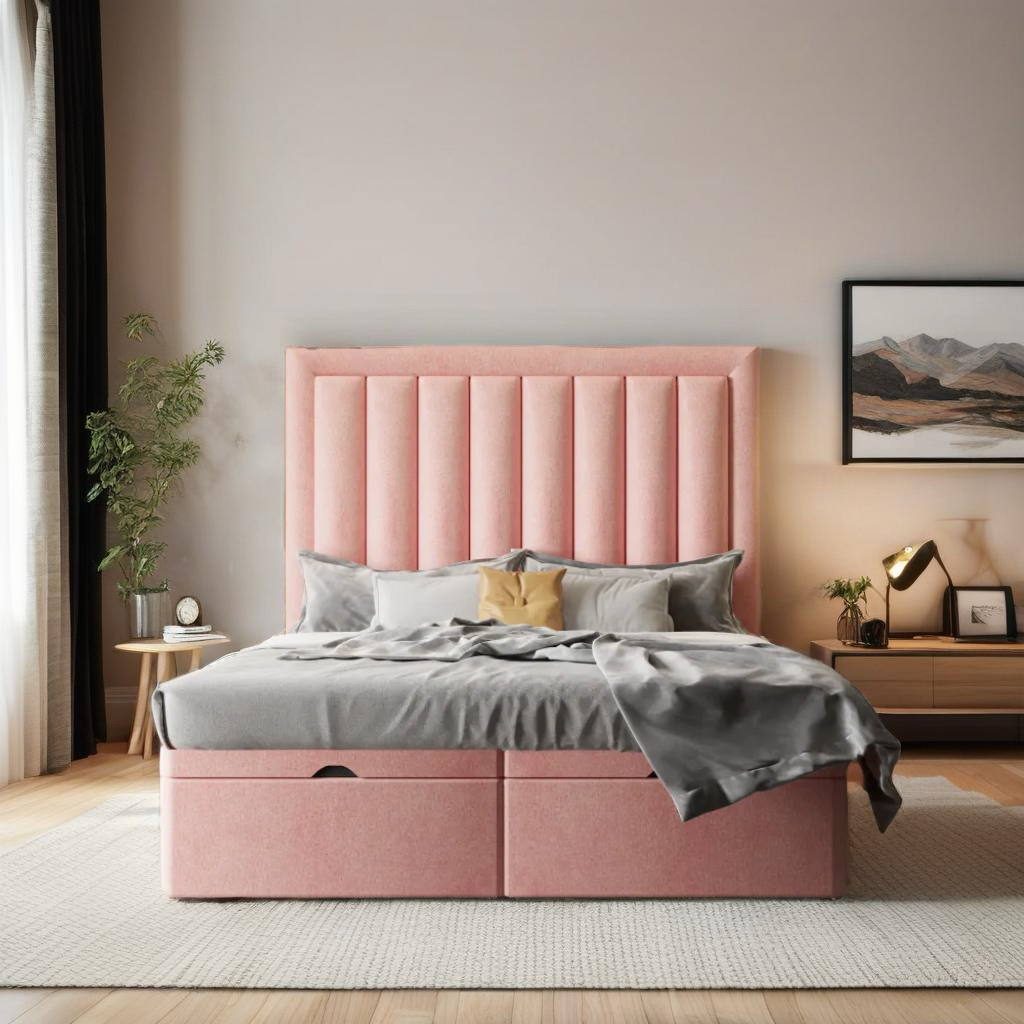 Rio divan bed frame with with ottoman storage option available