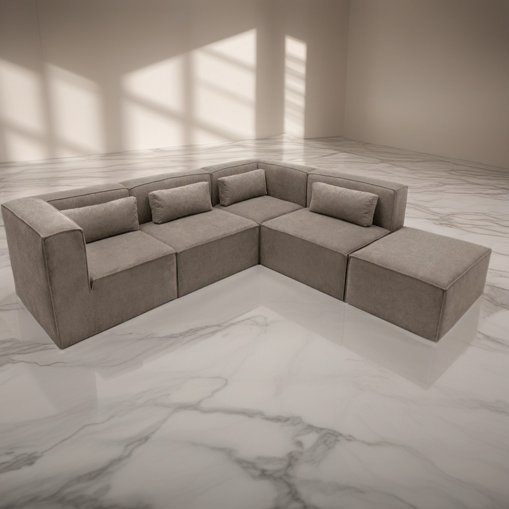 Doris Extended Luxe Velvet L-Shape Corner Sofa