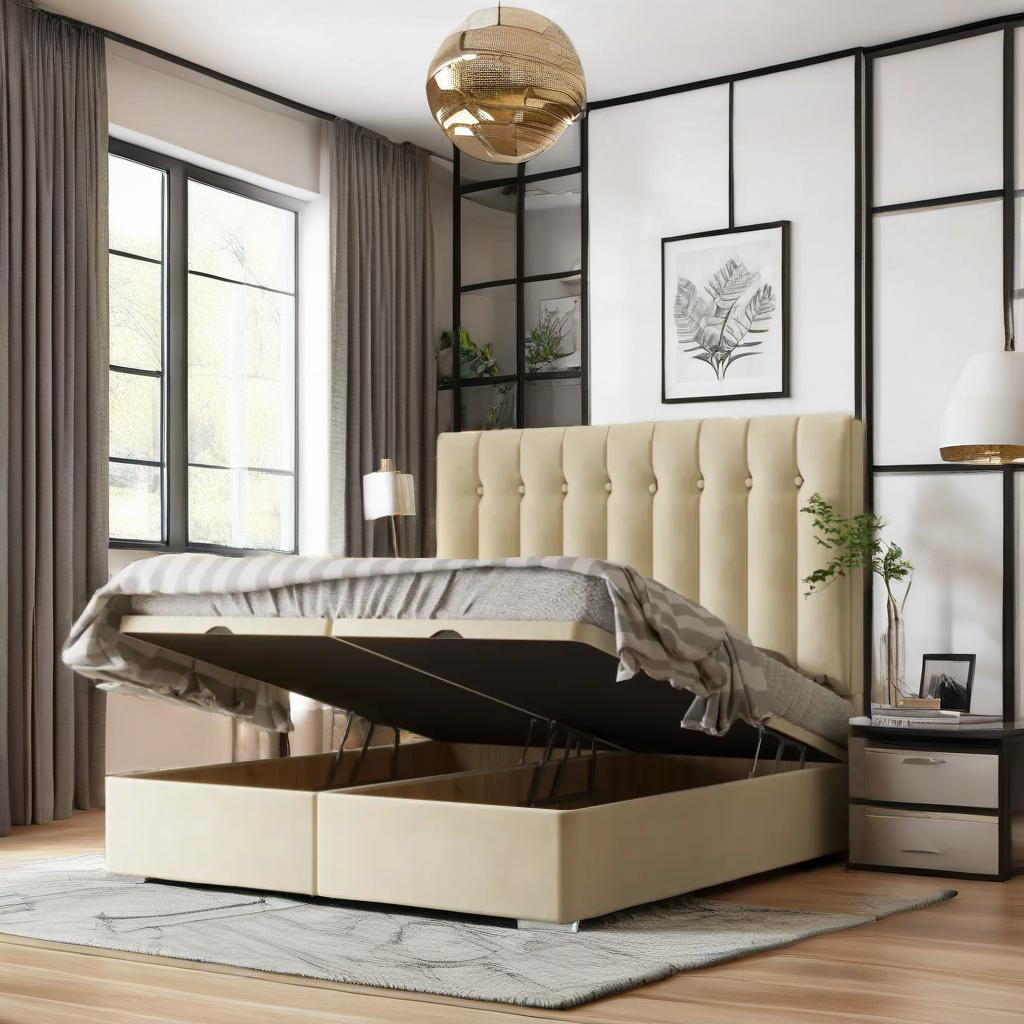 Barcelona divan bed frame with ottoman storage option available