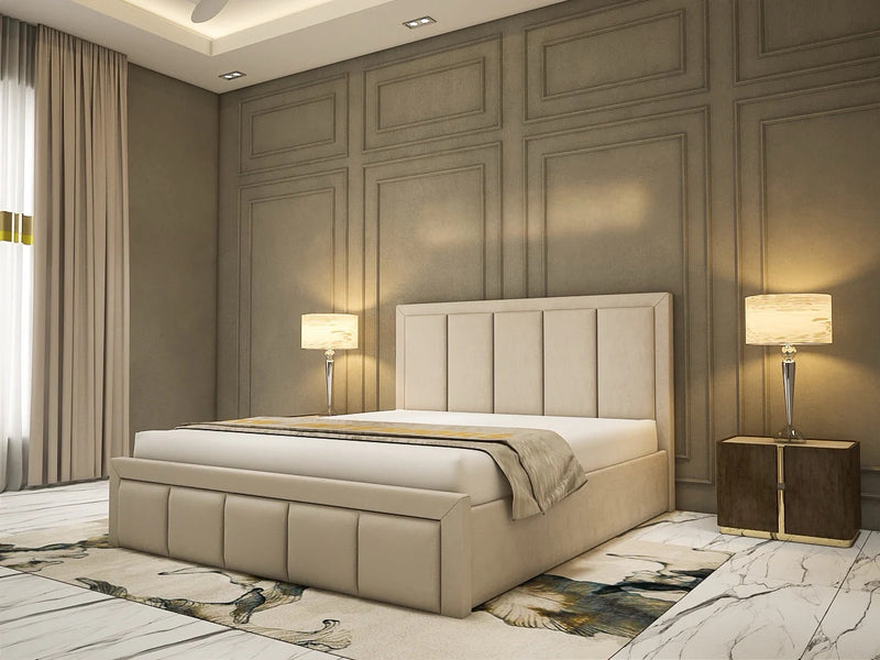 Liner Luxe Velvet Bed Frame with Storage option available