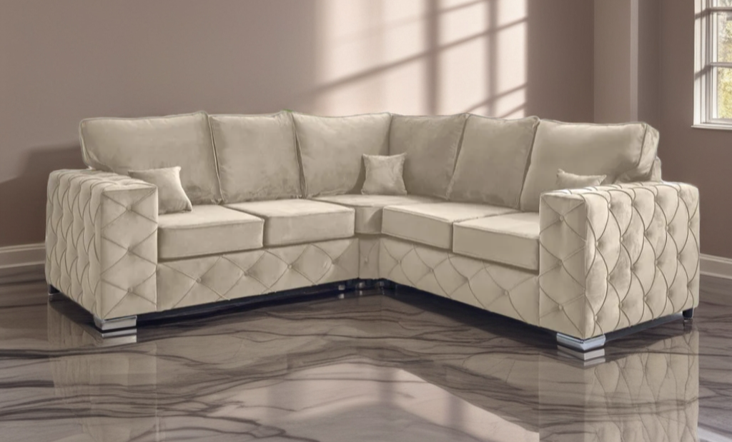 Milton Corner Fullback Luxe Velvet Sofa