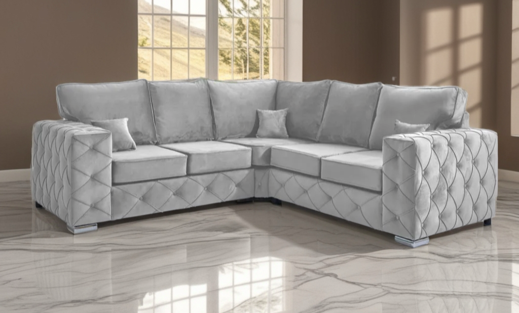 Milton Corner Fullback Luxe Velvet Sofa