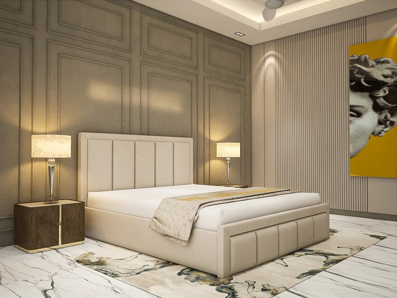 Liner Luxe Velvet Bed Frame with Storage option available