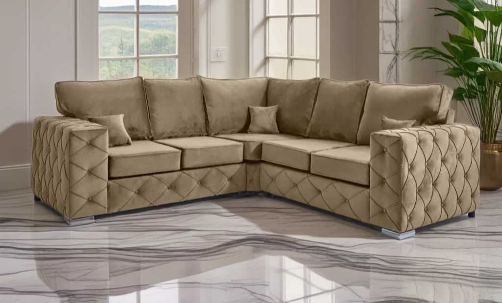 Milton Corner Fullback Luxe Velvet Sofa