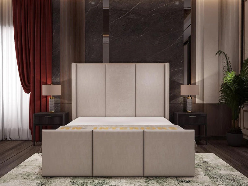 Liner Wingback Bed Frame with Storage option available