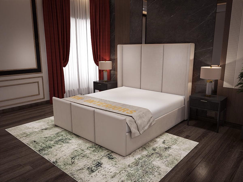 Liner Wingback Bed Frame with Storage option available