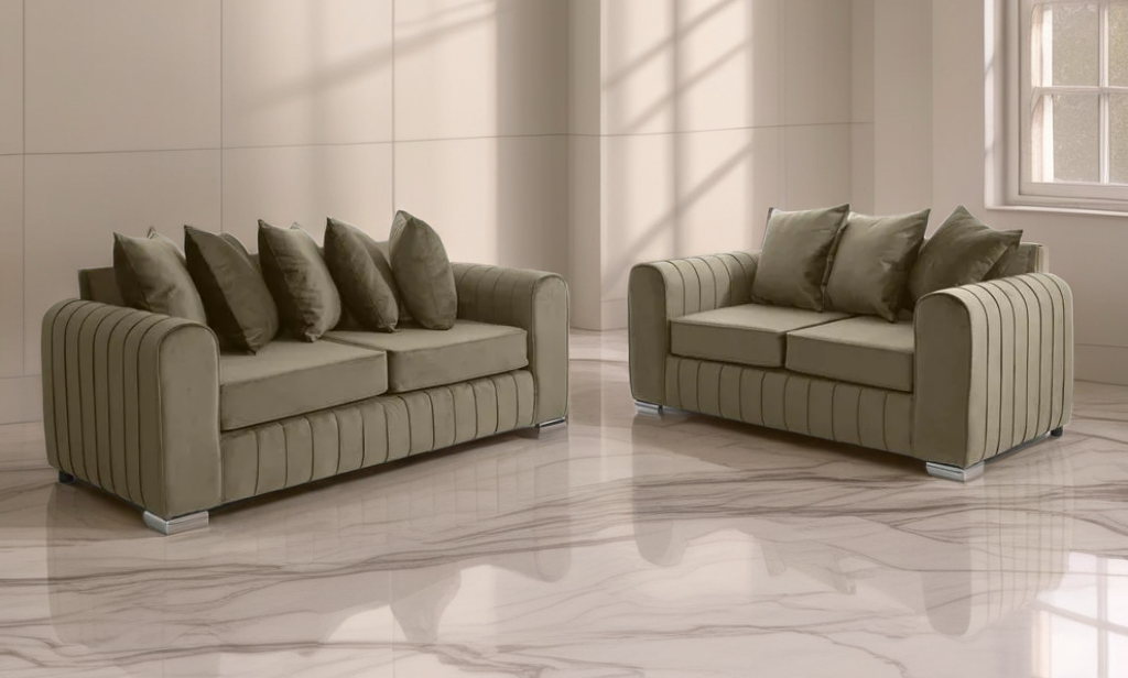 Lilly 2+3 Seater Luxe Velvet Sofa set