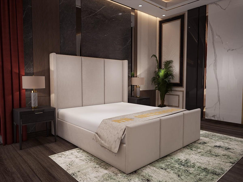 Liner Wingback Bed Frame with Storage option available