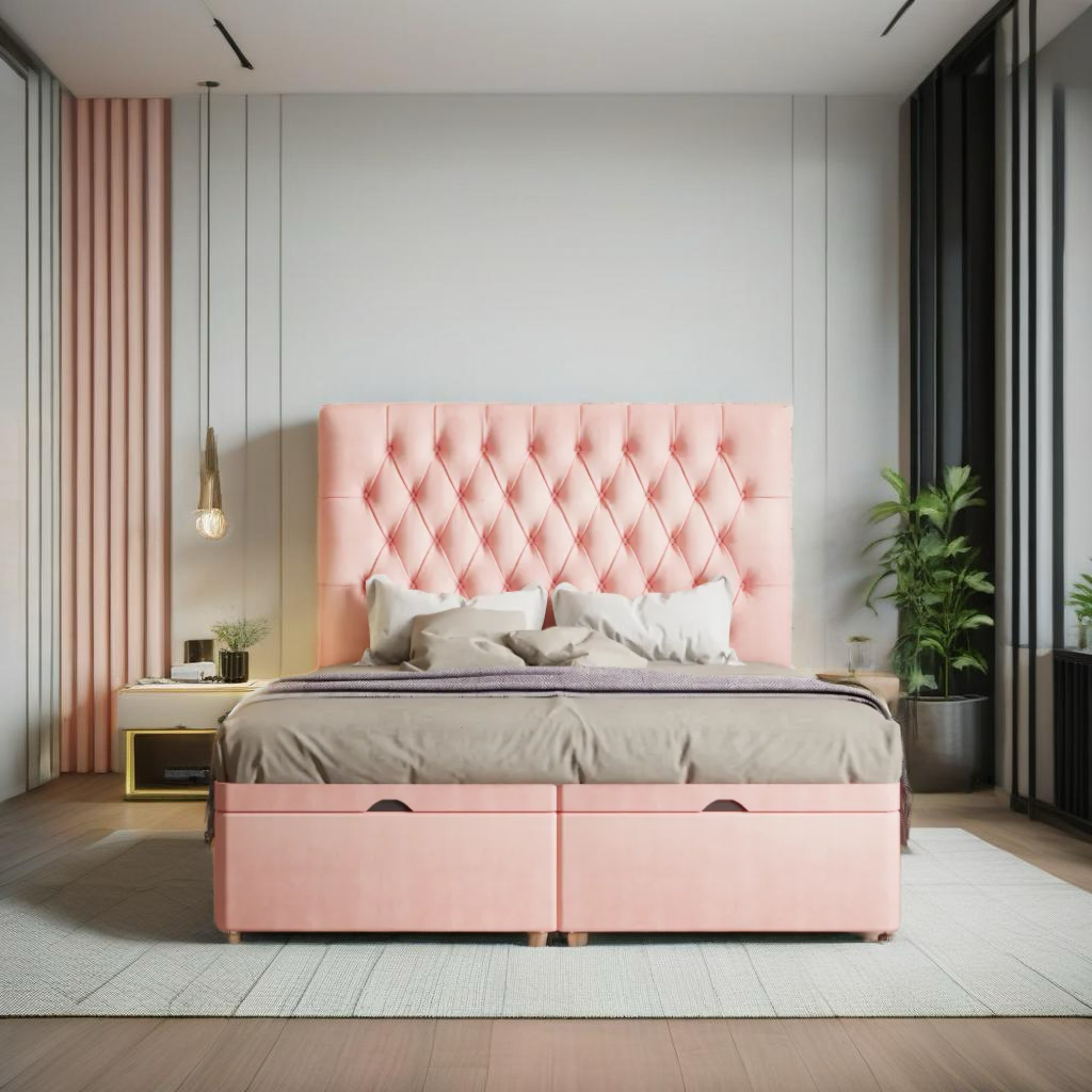 Chesterfield divan bed frame with ottoman storage option available