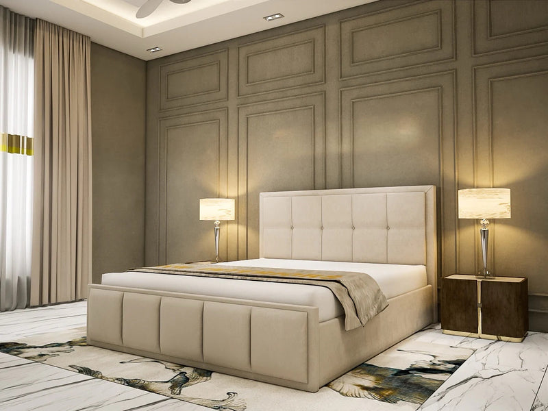 Dior Luxe Velvet Bed Frame with Storage option available