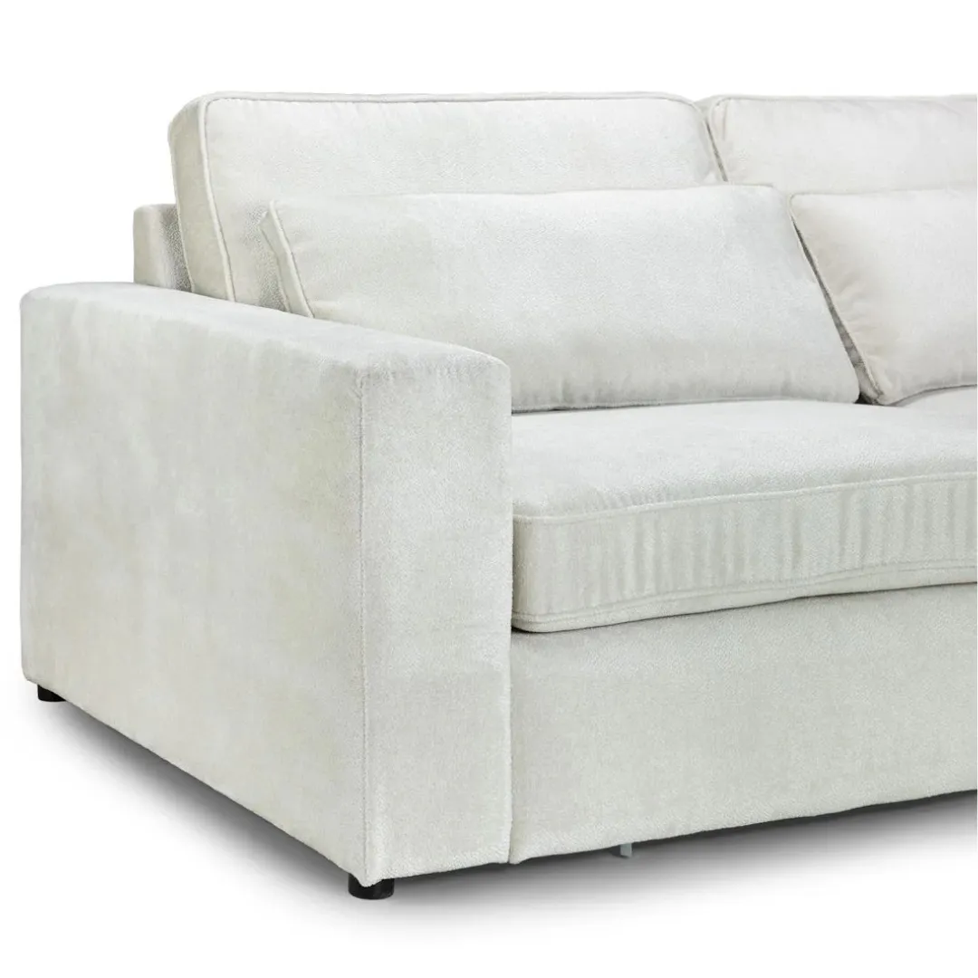Kiana Corner Luxe Velvet Sofa with Footstool