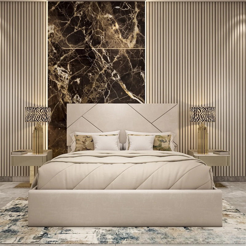 Perci Luxe Velvet Bed Frame with Storage option available