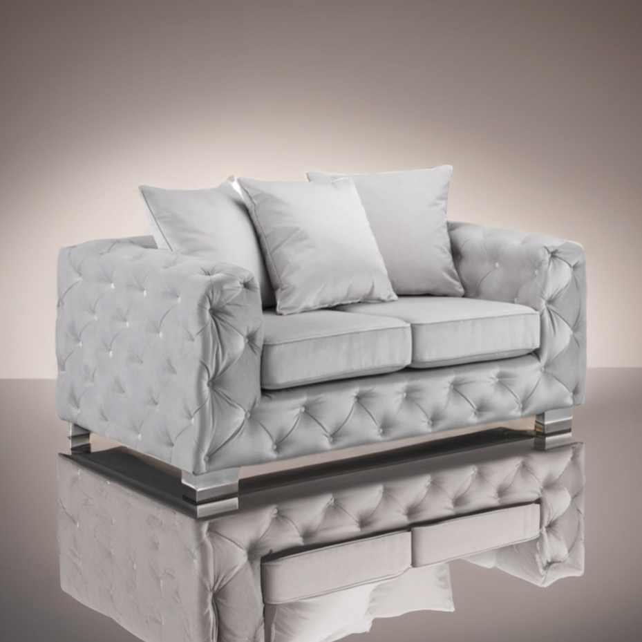 2 seater Luxe Chesterfield Velvet Sofa