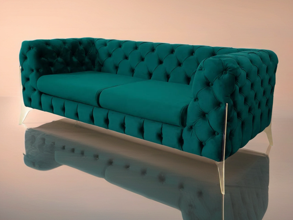 Jaguar Chesterfield Luxe Velvet 2 Seater Sofa