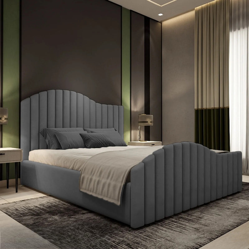 Curve Luxe Velvet Bed Frame with Storage option available