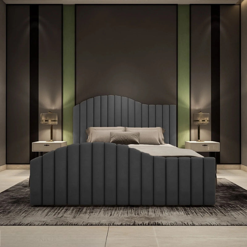 Curve Luxe Velvet Bed Frame with Storage option available