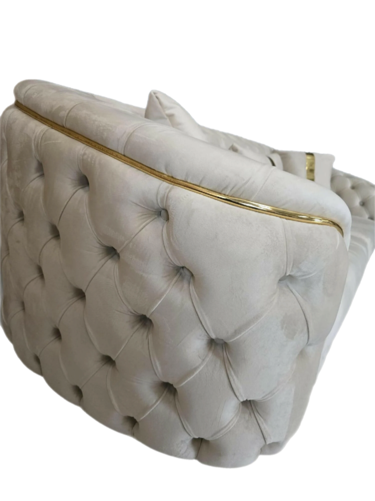 Khalifa 2+3 seater Luxe Velvet Sofa set with gold/chrome trim