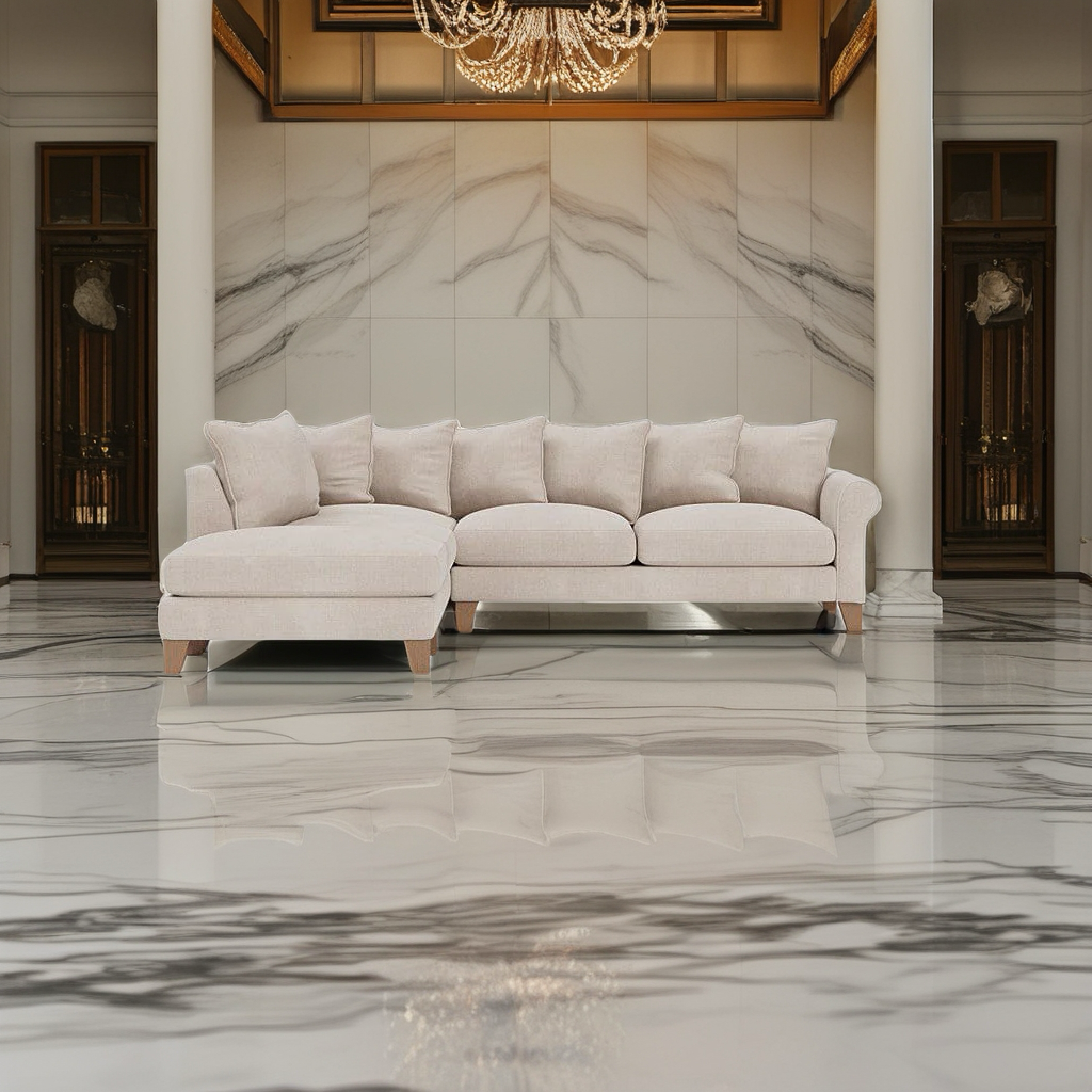 Diana Luxe Velvet Left side Corner L Shape Sofa